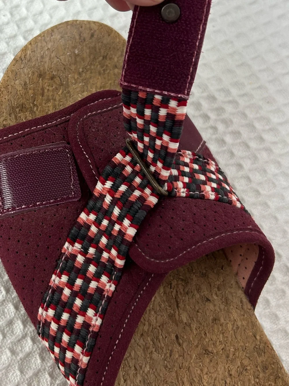 Spenco Bonaire Port Wine Red Orthotic Slide Sandals Women’s 9B